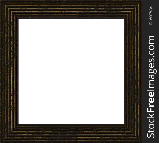 Empty picture dark wooden frame
