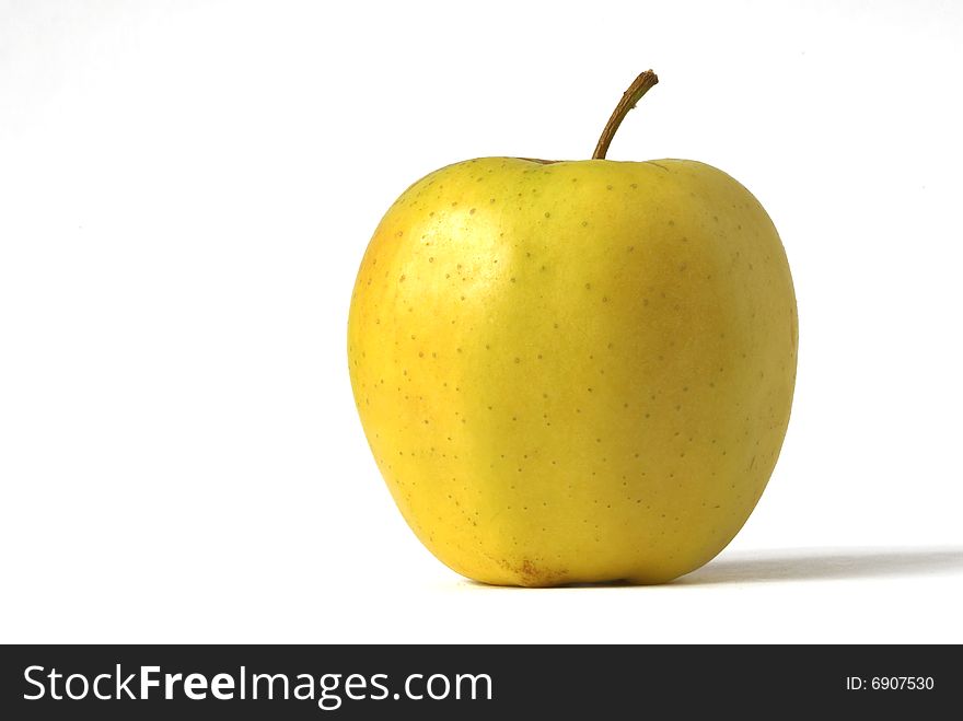 Yellow Apple isolated over white