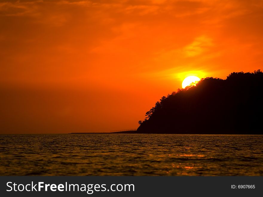 Black Sea At Sunset