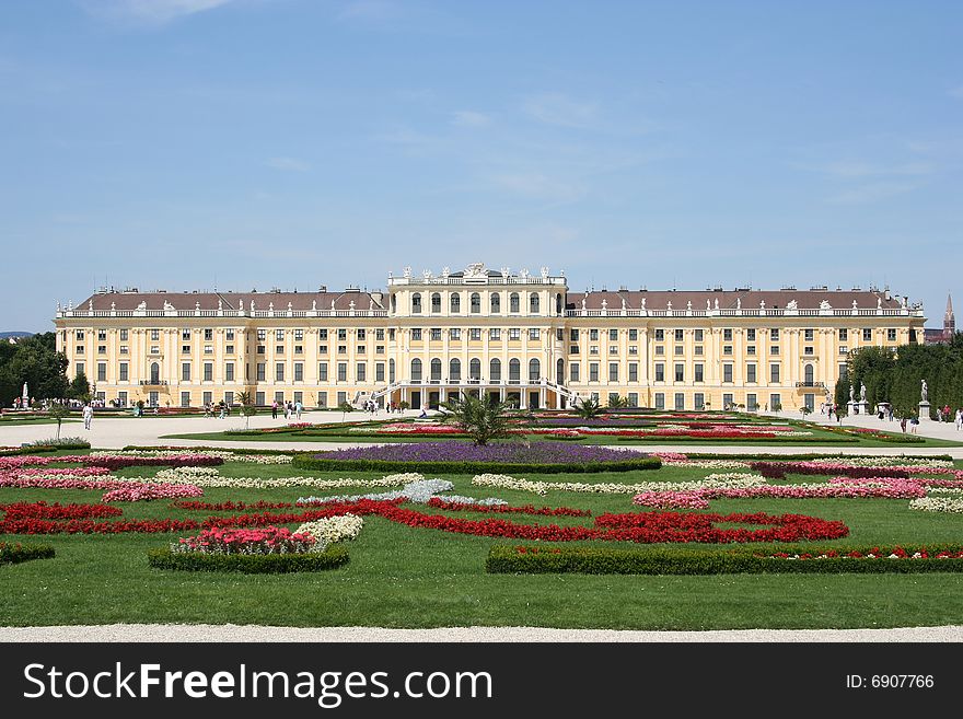 Schoenbrunn Palace, Vienna, is a historical landmark of Austria