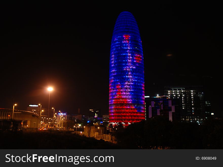Modern Agbar tower in Barcelona
