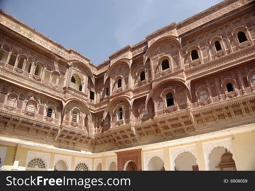 The fort of Meherangarh in Jodhpur, Rajasthan. The fort of Meherangarh in Jodhpur, Rajasthan