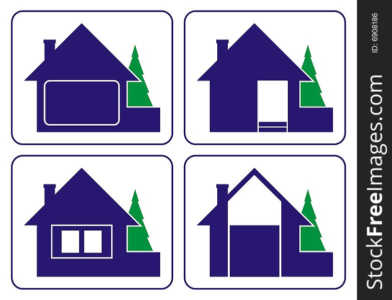 Small House With A Fur-tree (logo)