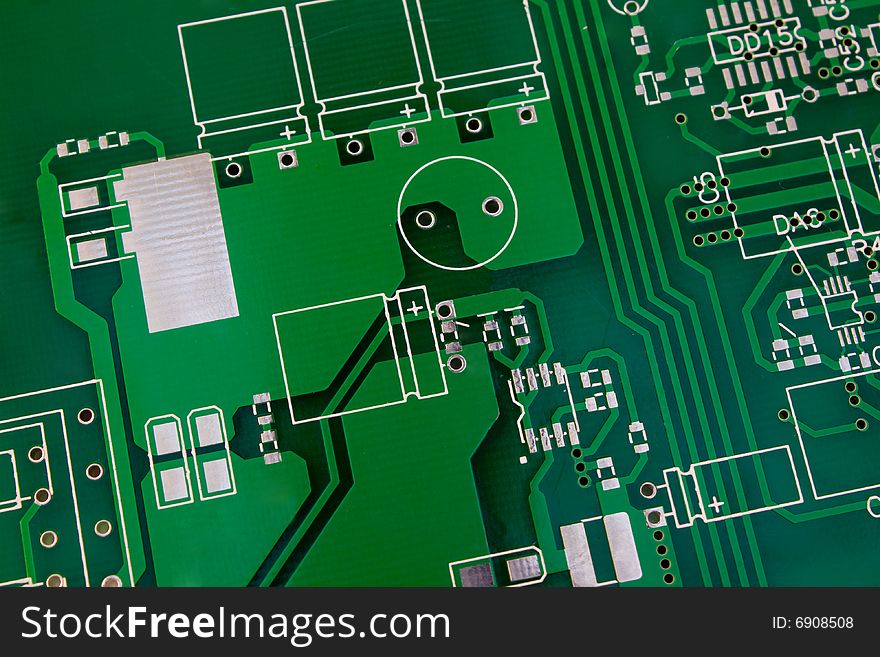 Green printed-circuit board for electronic components