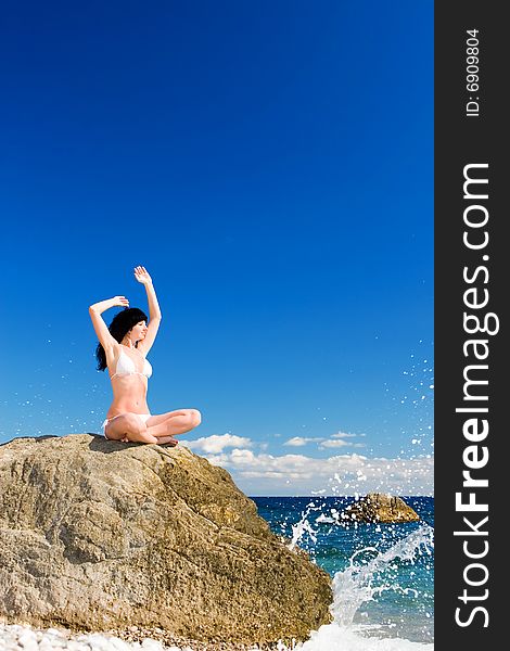 Woman relaxation in the beach