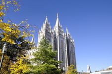 Mormon Temple Stock Photo