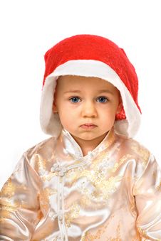 Baby Wearing Santa Claus Hat Royalty Free Stock Photography Baby Wearing Santa Claus Hat Royalty Free Stock Photography