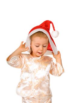 Baby Wearing Santa Claus Hat Royalty Free Stock Photos Baby Wearing Santa Claus Hat Royalty Free Stock Photos