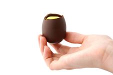 Easter Egg Bitten Royalty Free Stock Images Easter Egg Bitten Royalty Free Stock Images