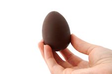 Easter Egg In Hand Royalty Free Stock Photo