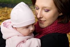 Woman With Baby Outdoor Royalty Free Stock Photography