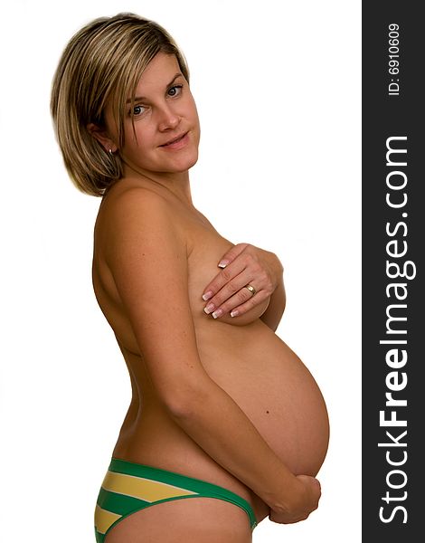 Close up of pregnant woman