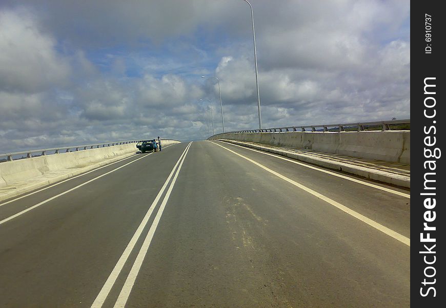 The Lanang Bridge connecting Sarikei and Sibu in Sarawak. The Lanang Bridge connecting Sarikei and Sibu in Sarawak