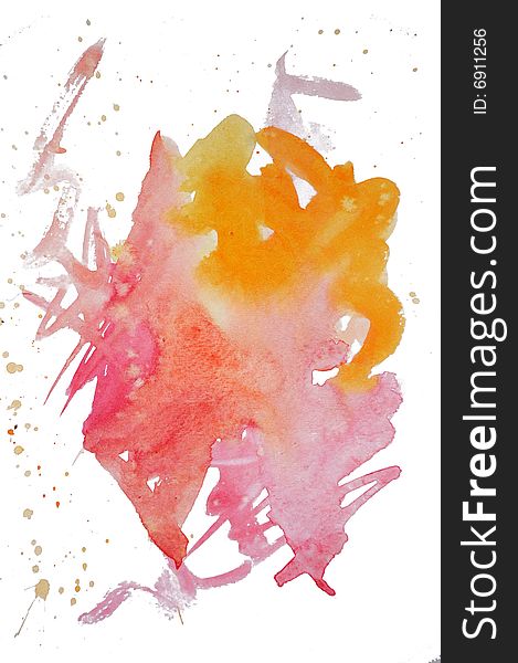 Colorful abstract watercolor painting on white background. Colorful abstract watercolor painting on white background