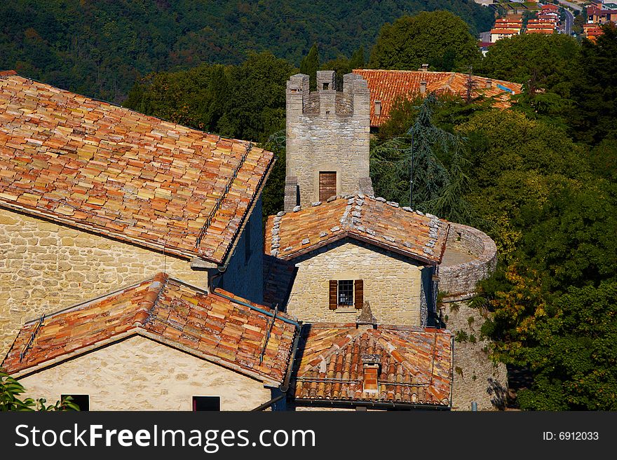 Antique castle in San Marino