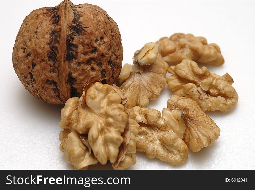 Walnut Shell And Fruit