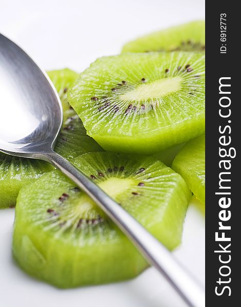 Dessert of kiwi and orange