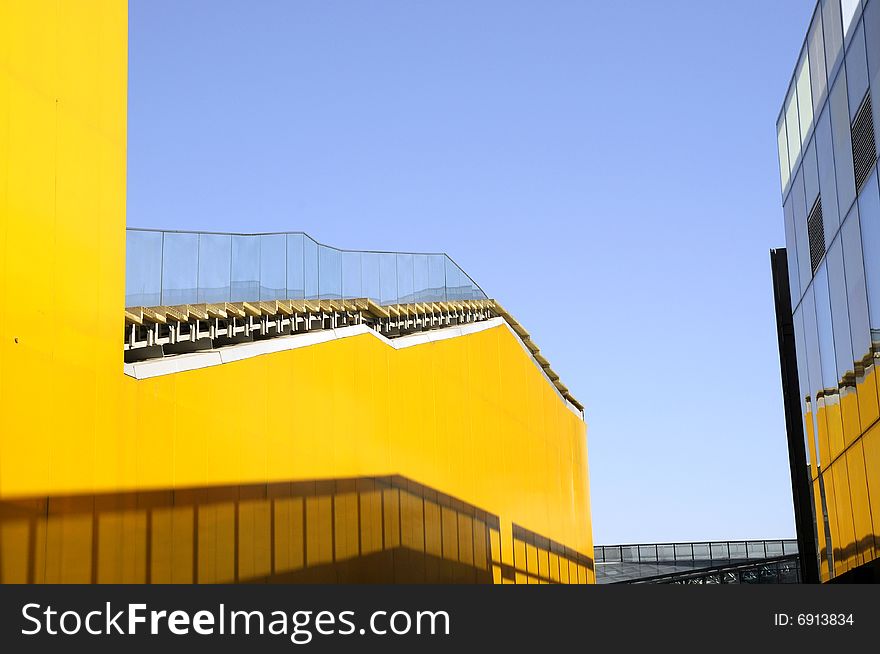 Beautiful building with yellow wall