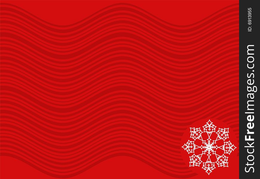 Christmas background, red background with white snowflake. Christmas background, red background with white snowflake