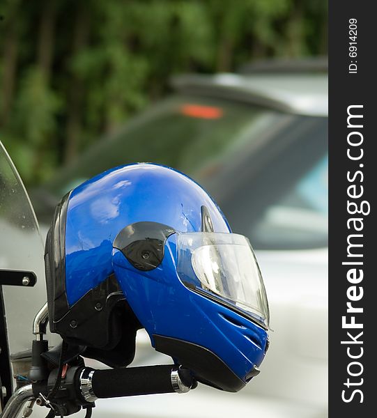 Blue Crash Helmet