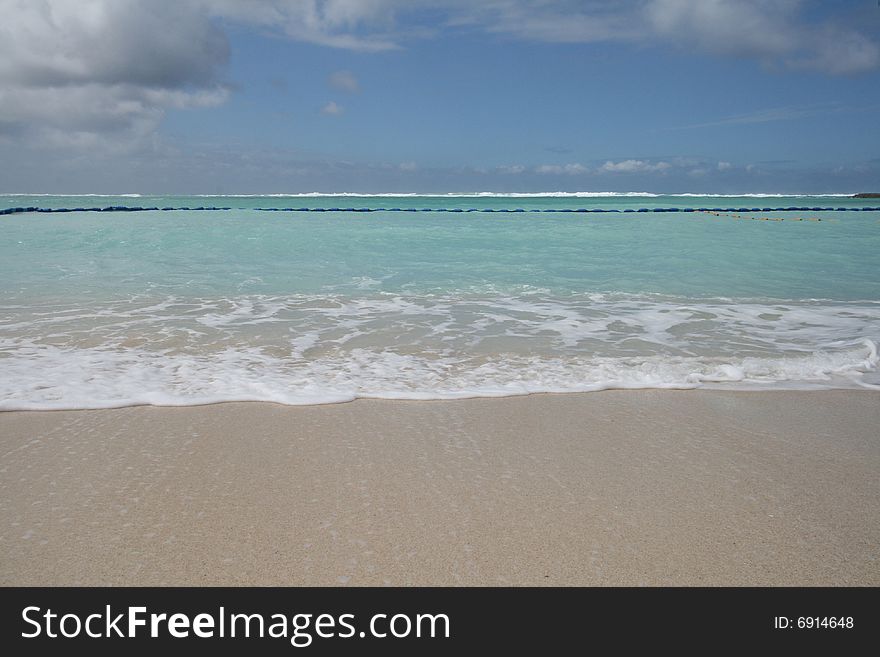 White waves blue ocean beautiiful scenery of okinawa japan