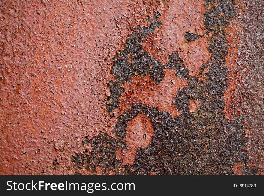 Close-up of rusty steel background