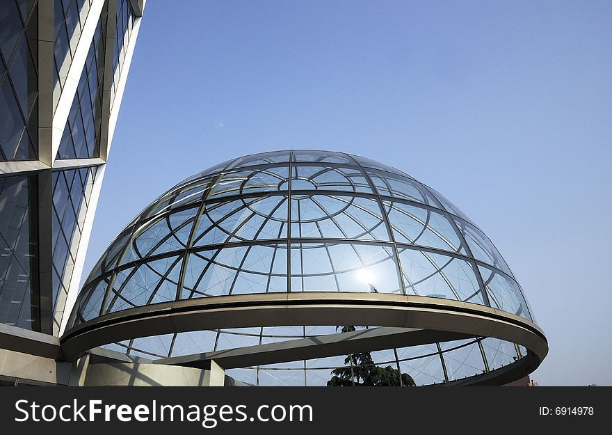 Glass roof of the lobby