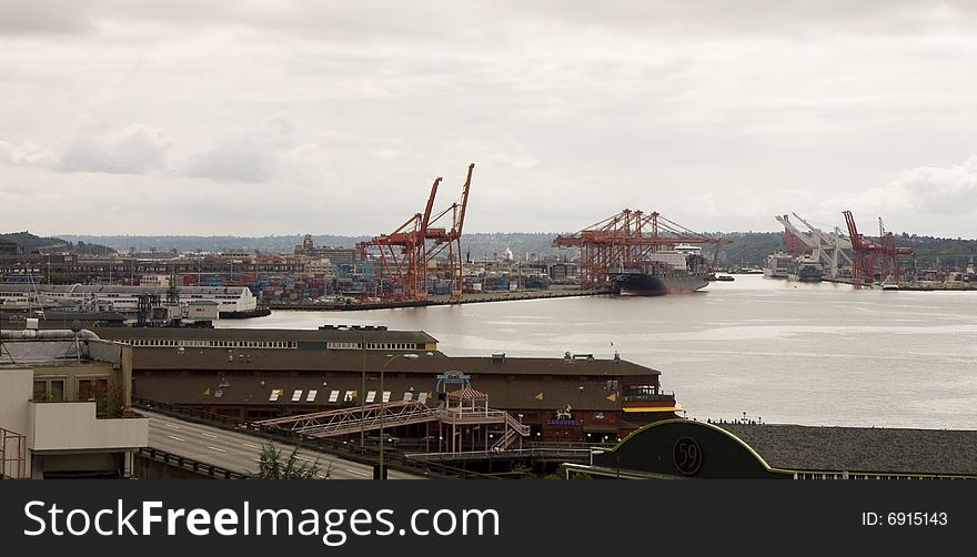 Freight and Cruise Ships in the Port of Seattle