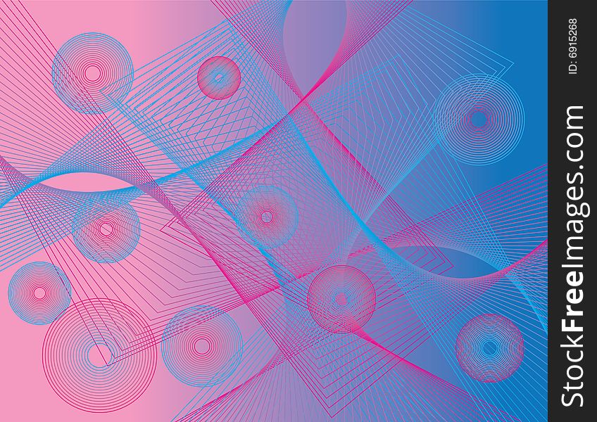 Lines Form Geometric Shapes in an Abstract Background Illustration. Lines Form Geometric Shapes in an Abstract Background Illustration.