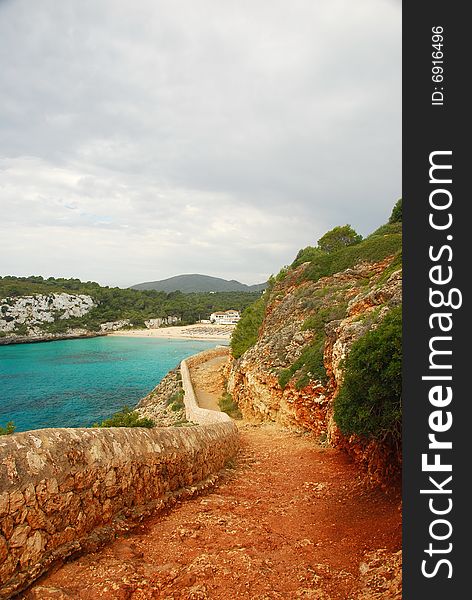 Coast line of the island mallorca spain