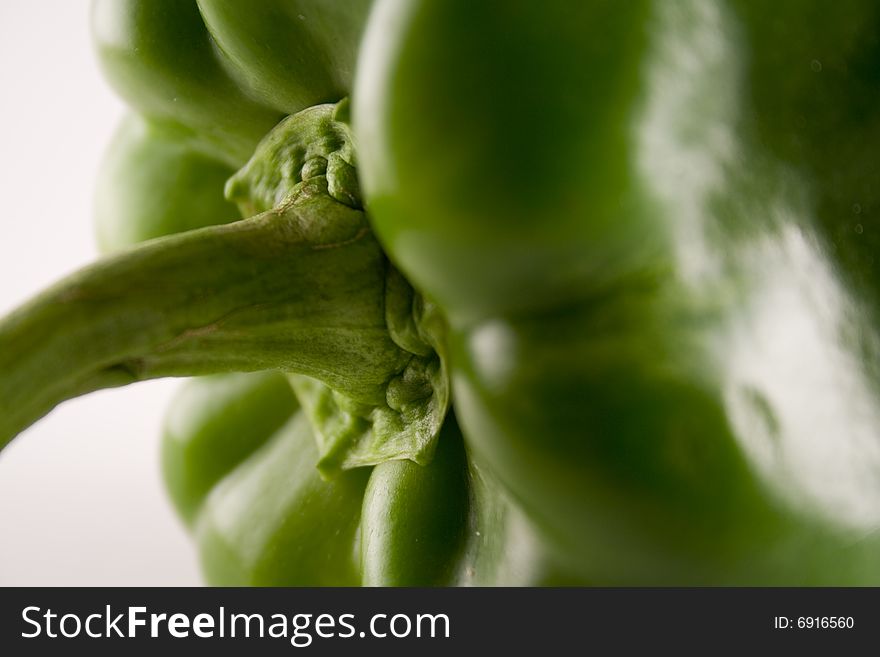 Close-up of a green bell pepper