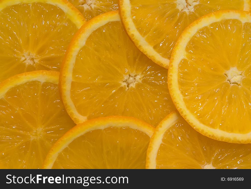 Slices of oranges all over the screen