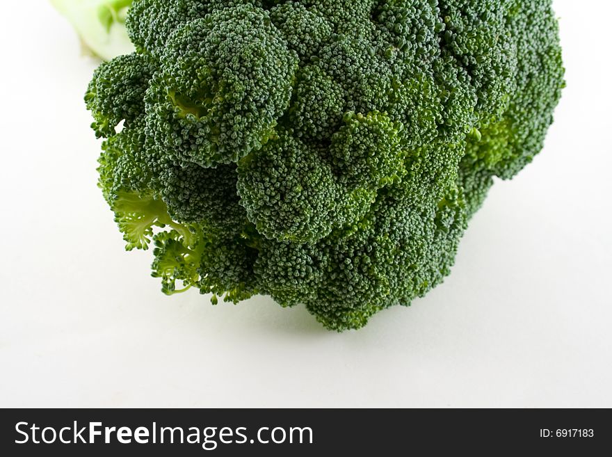 Close-up of a head of broccoli