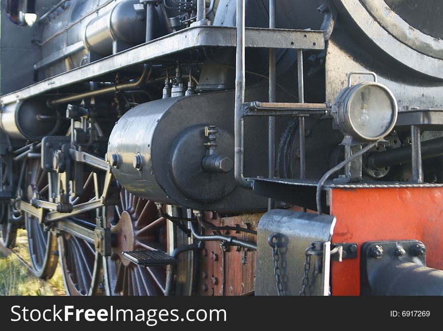 A detail of locomotive in Tuscany. A detail of locomotive in Tuscany