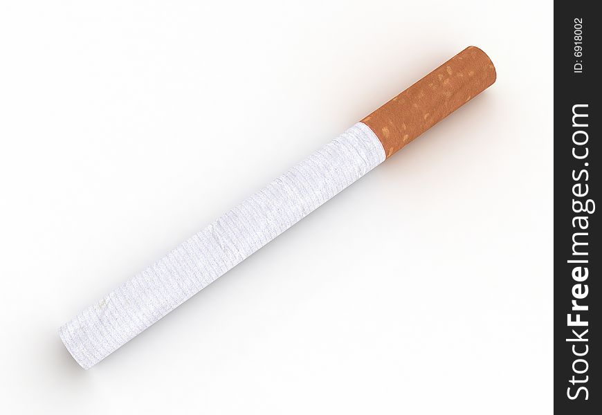 Cigarette with no label isolated on white background. Cigarette with no label isolated on white background