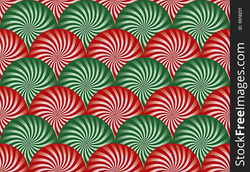 Red and Green Christmas Peppermint Background. Red and Green Christmas Peppermint Background