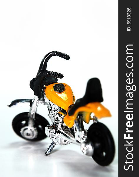 Toys bike image capture on white background. Toys bike image capture on white background