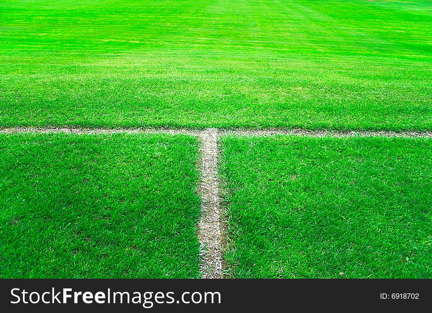 Beautiful green soccer field background