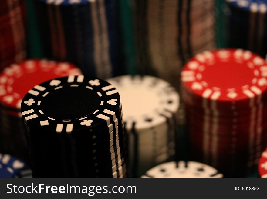 A table ready to play and bet. A table ready to play and bet.