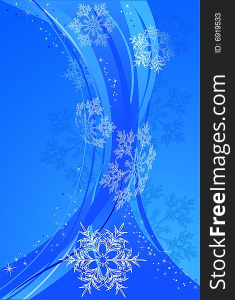 Snowflake Blue Background