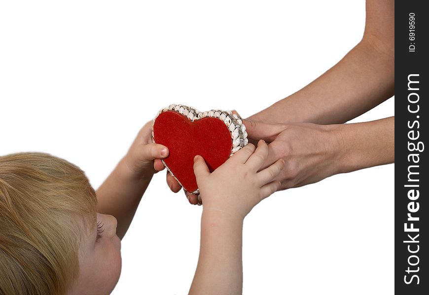 The Child Reaches For A Heart Figure