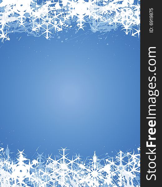 Abstract snowflakes on blue background. Abstract snowflakes on blue background