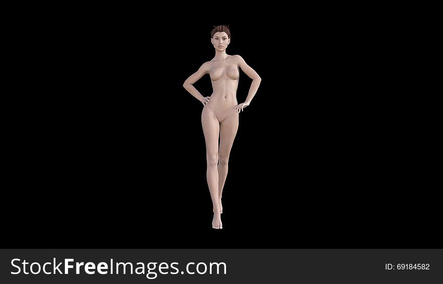 3D Render of Nude Girl &x28;002&x29; made in Daz 3D Studio 4.9