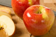 Cut Apples On Cutting Board Stock Images Cut Apples On Cutting Board Stock Images