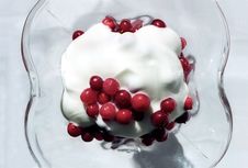 Red Berry With Cream Royalty Free Stock Images Red Berry With Cream Royalty Free Stock Images