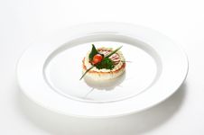 Single Snack On White Dish Stock Image