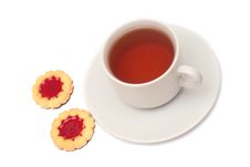 Cup Of Tea And Cookies. Royalty Free Stock Photography Cup Of Tea And Cookies. Royalty Free Stock Photography