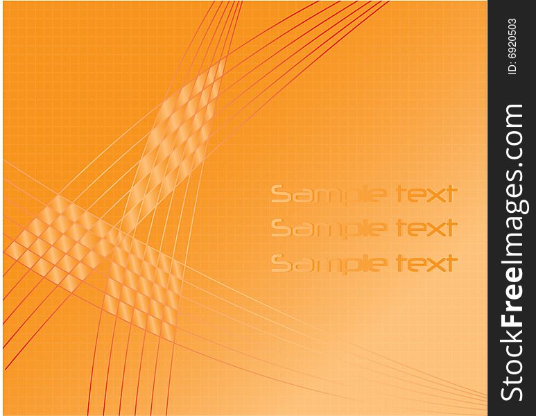 Orange abstract background with copy space