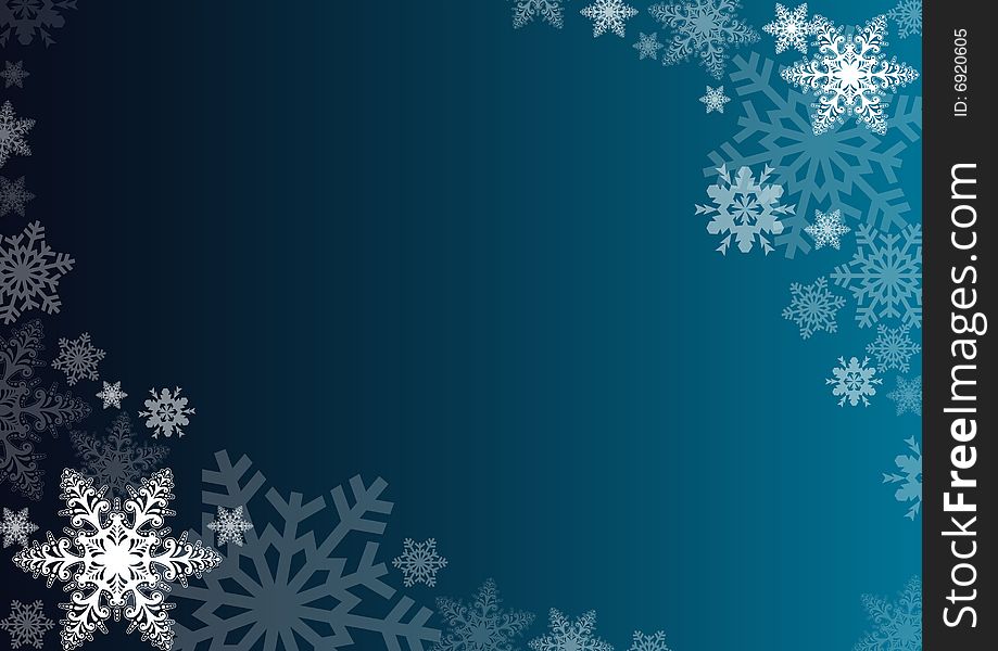 Blue christmas background with snowflakes. FIND MORE backgrounds in my portfolio