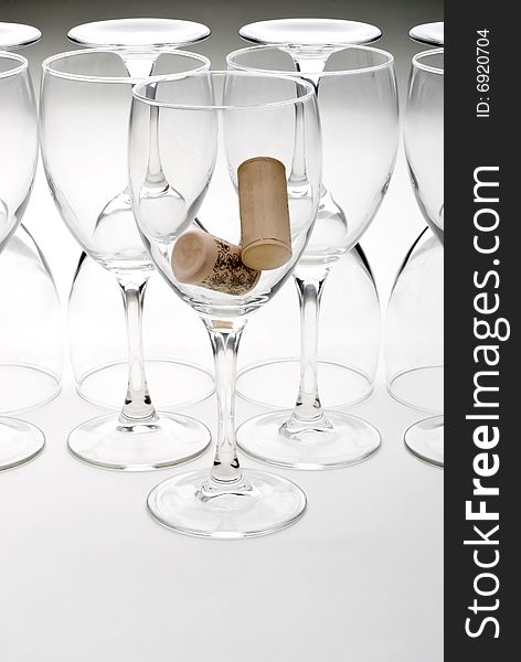 Wine Glasses with a graduated background